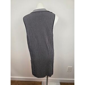 THOM BROWNE NEW YORK Striped Sleeveless Vest Dress Women's Medium *FLAW*